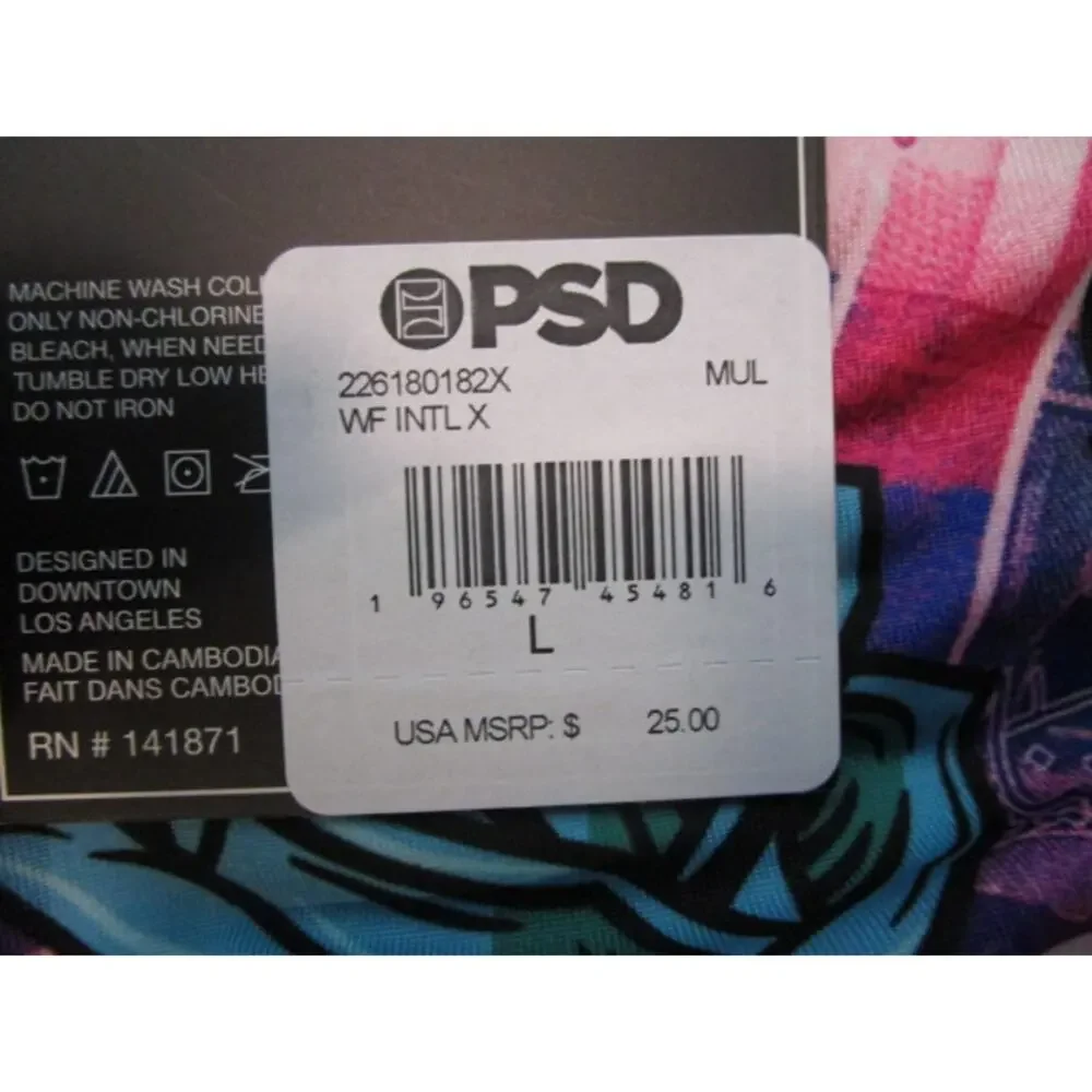 PSD Warface INTL X Blues Roses Men's Large Underwear Boxer Briefs